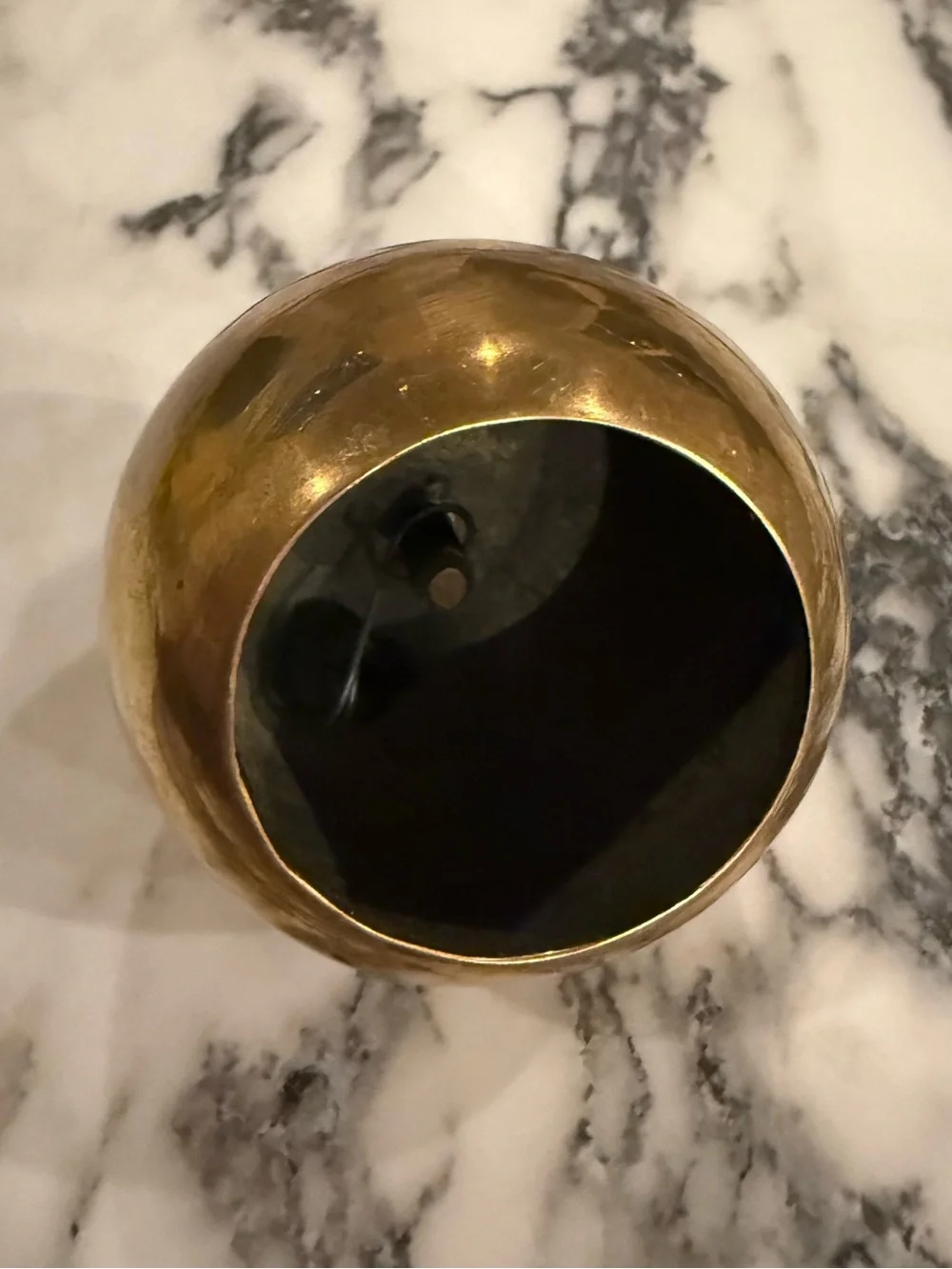 Vintage Mid-Century Solid Brass Apple Bell Accent Decor